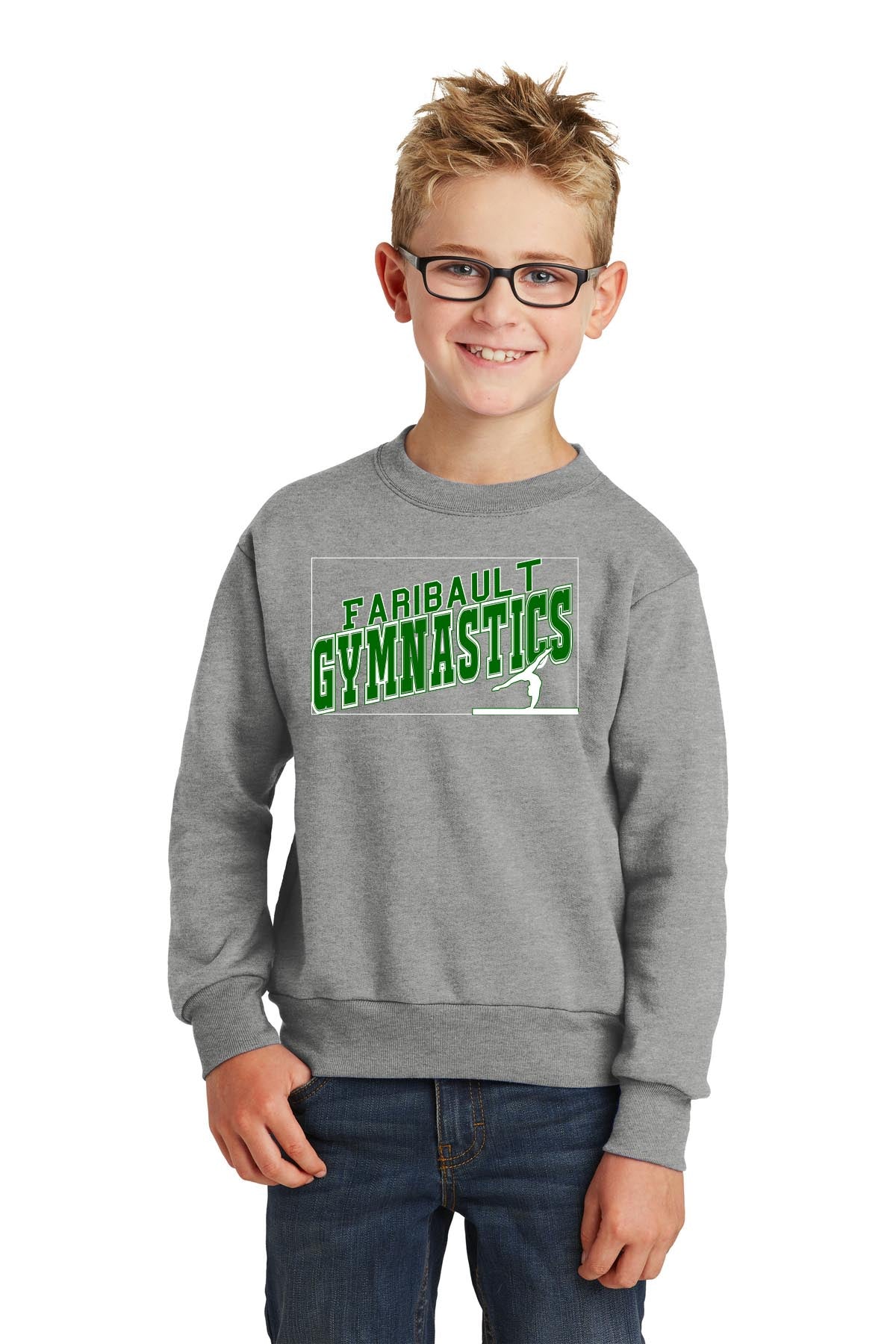 Faribault Gymnastics *Youth* Crew Neck Sweatshirt