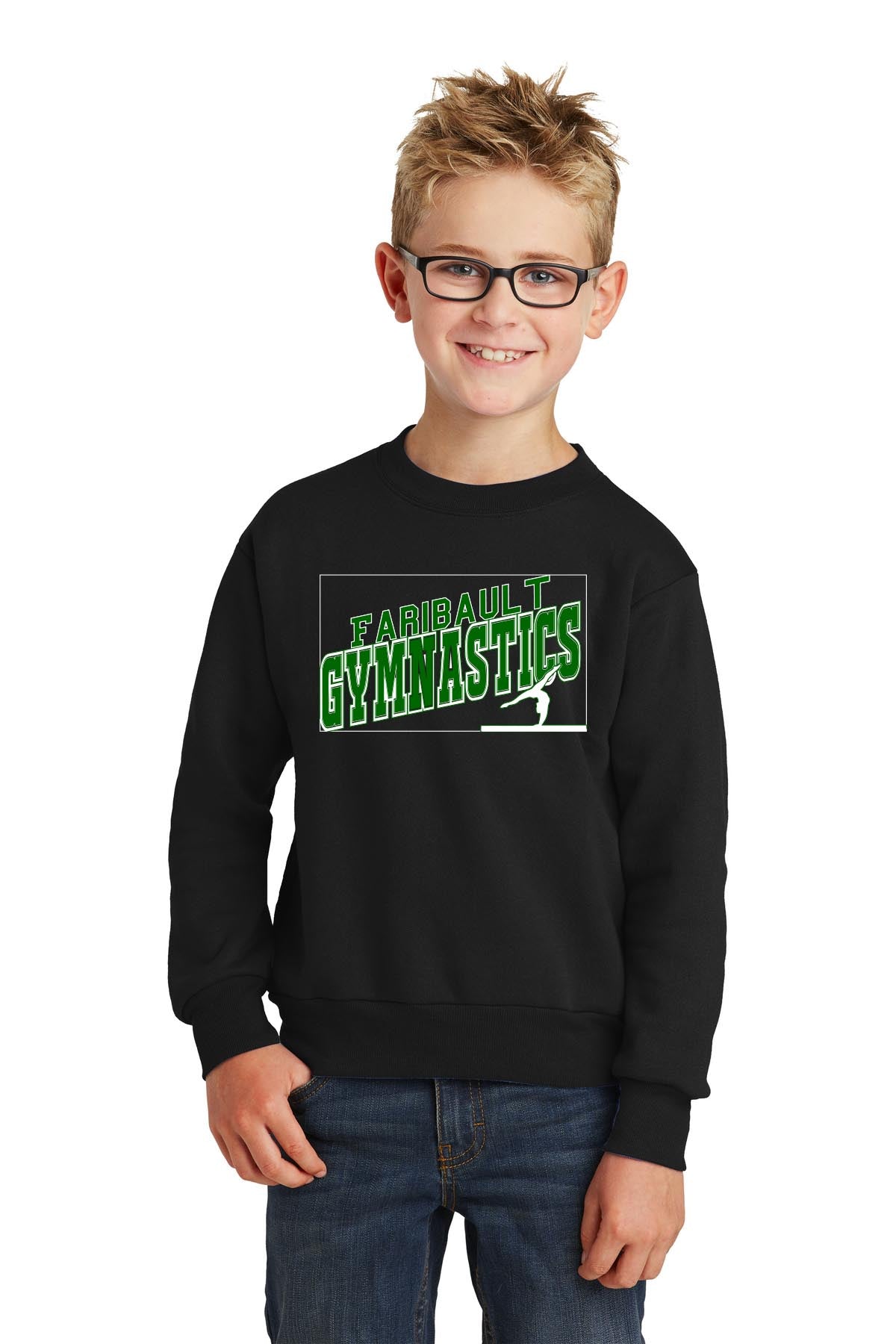 Faribault Gymnastics *Youth* Crew Neck Sweatshirt