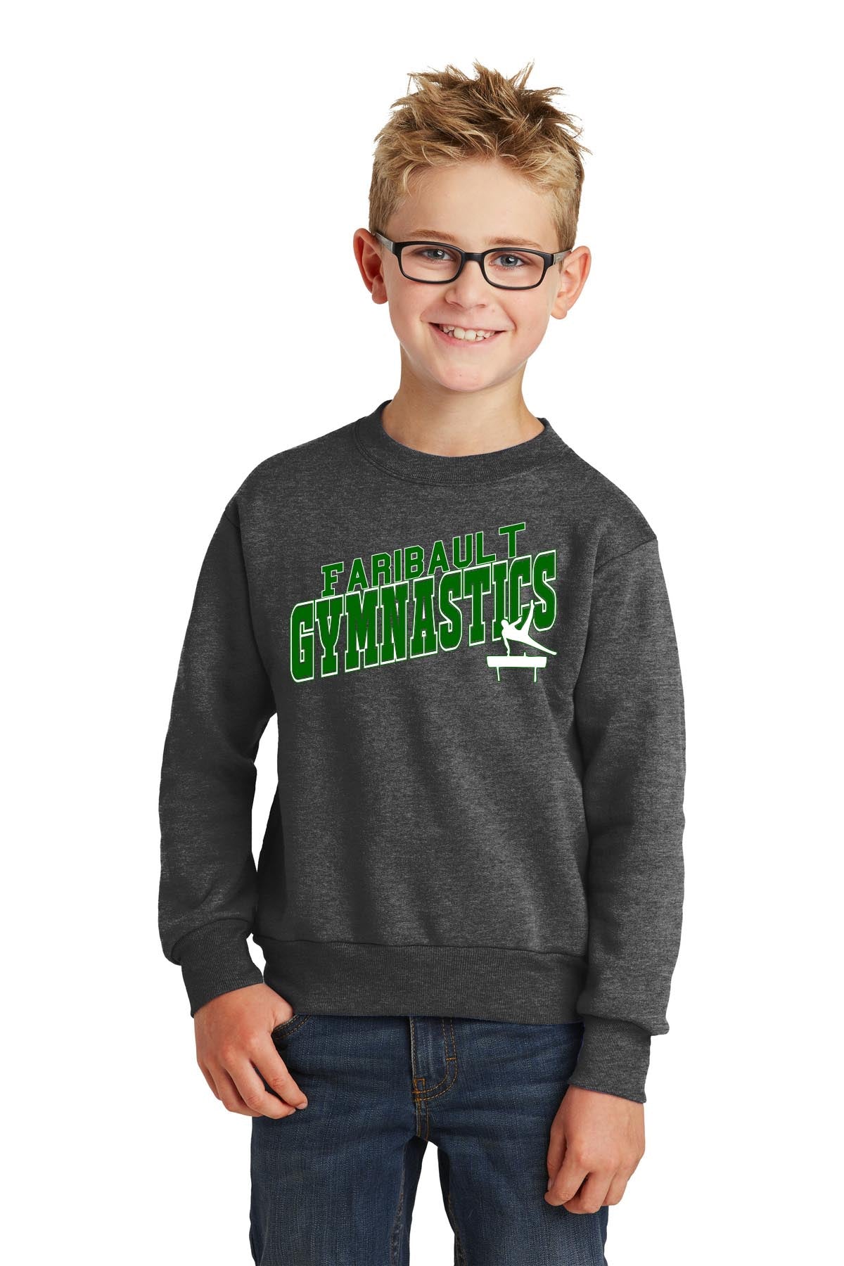 Faribault Gymnastics *Youth* Crew Neck Sweatshirt