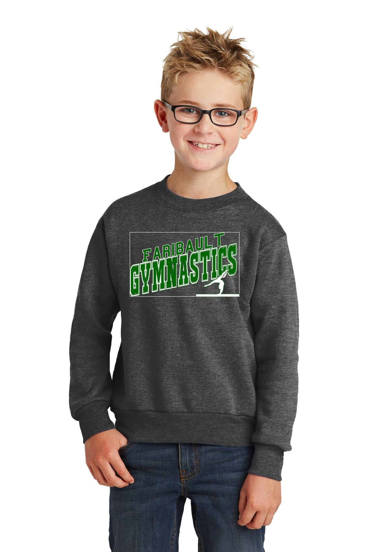 Faribault Gymnastics *Youth* Crew Neck Sweatshirt