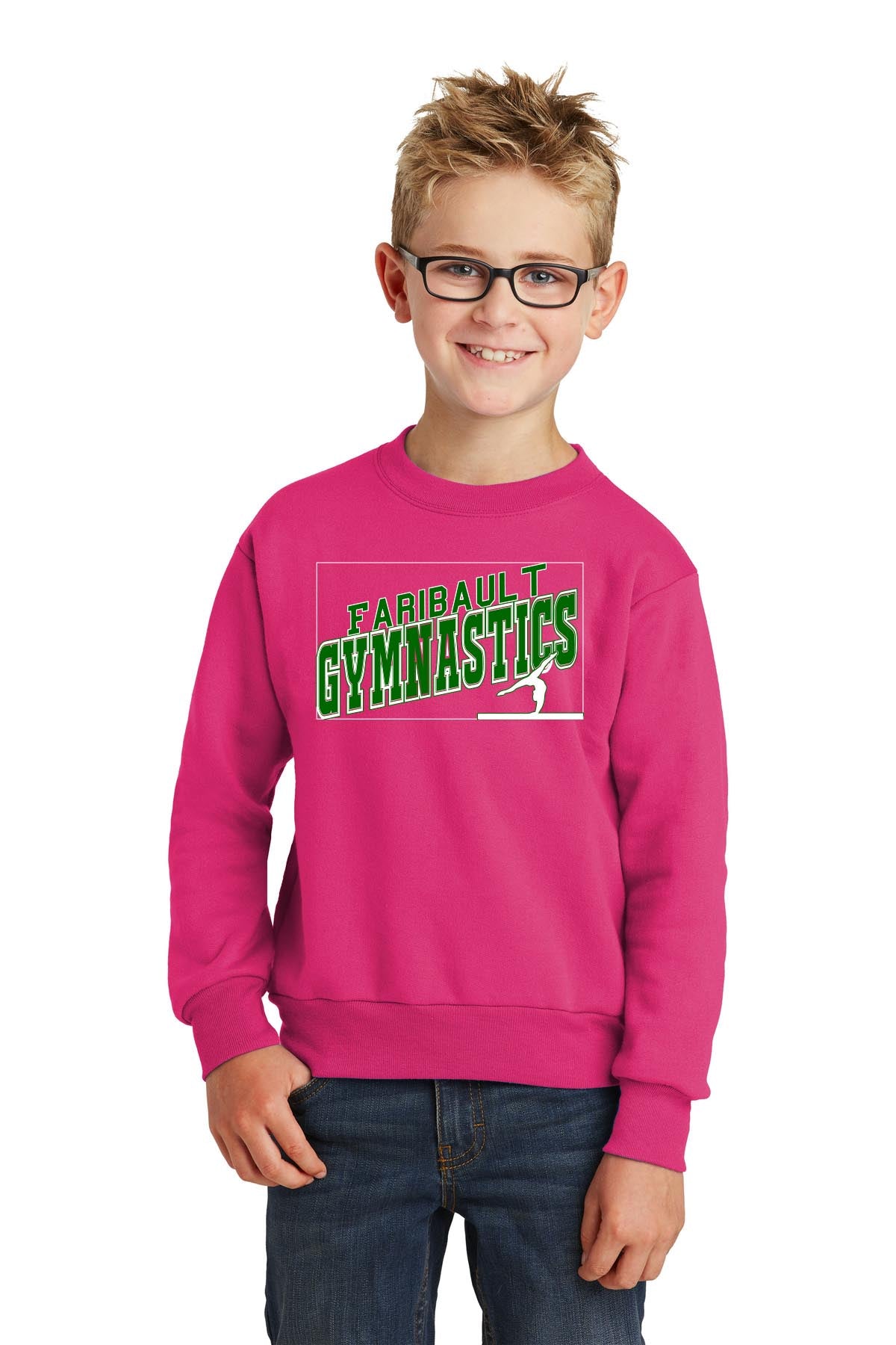 Faribault Gymnastics *Youth* Crew Neck Sweatshirt